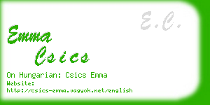 emma csics business card